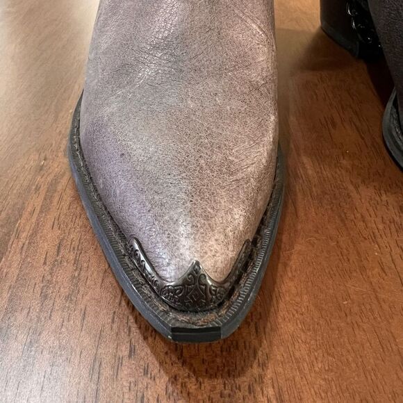 Durango Western Slouch Harness Leather Cowboy Boots Gray Brown Women's 9.5 - Picture 8 of 8